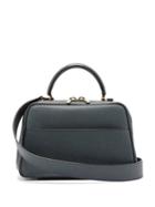 Matchesfashion.com Valextra - Serie S Medium Grained Leather Bag - Womens - Navy