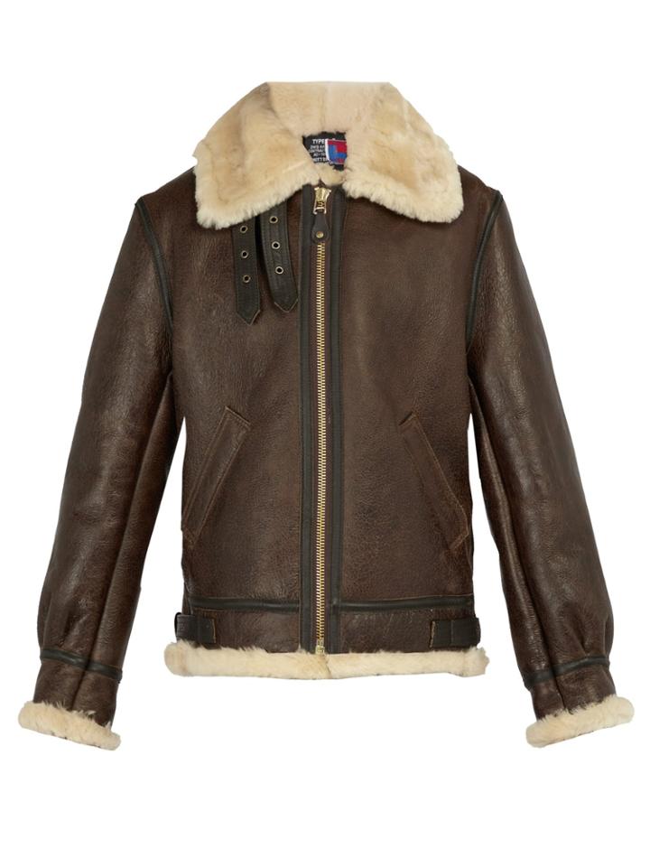 Schott Shearling Leather Jacket