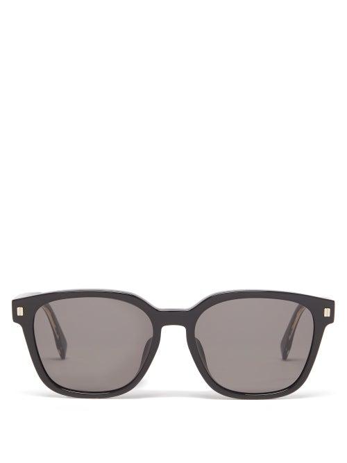 Fendi - Square-frame Acetate Sunglasses - Mens - Black