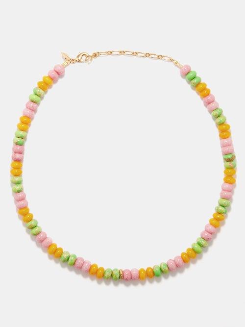 Anni Lu - Paradiso Jade, Jasper & 18kt Gold-plated Necklace - Womens - Multi