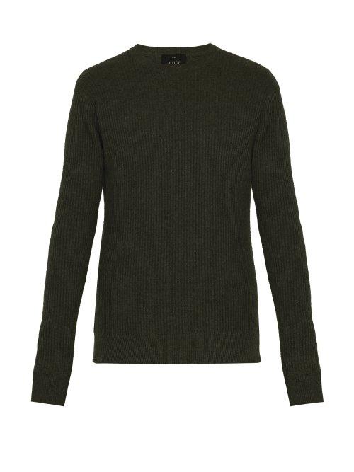 Matchesfashion.com Allude - Ribbed Cashmere Sweater - Mens - Khaki