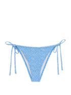 Matchesfashion.com Fisch - Chanzy Abstract-print Side-tie Bikini Briefs - Womens - Blue Print
