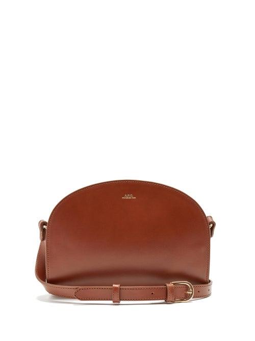 Matchesfashion.com A.p.c. - Half-moon Smooth-leather Shoulder Bag - Womens - Tan