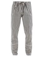 Matchesfashion.com Marrakshi Life - Striped Pyjamas Trousers - Mens - Black Grey