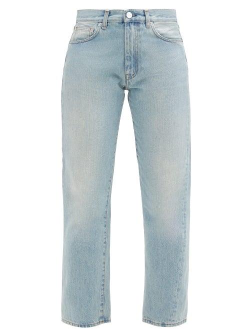 Matchesfashion.com Totme - Original Cropped Straight-leg Jeans - Womens - Light Blue
