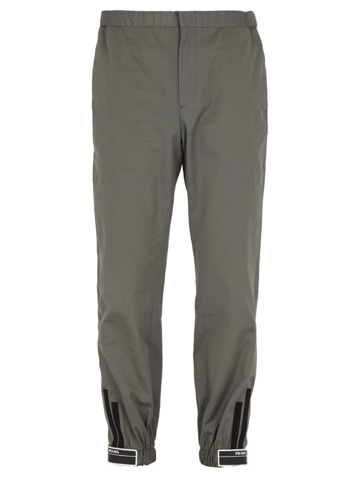 Prada Logo-patch Cotton Track Pants