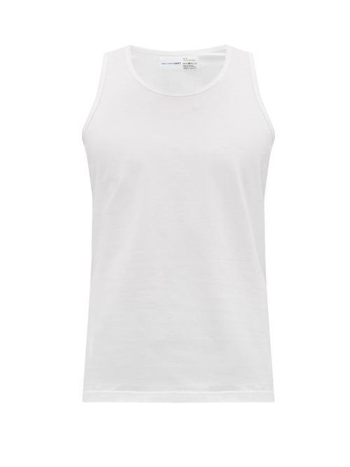 Matchesfashion.com Comme Des Garons Shirt - Cotton-jersey Tank Top - Mens - White