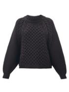 Matchesfashion.com Mr Mittens - Aran Cable-knit Wool Sweater - Womens - Black