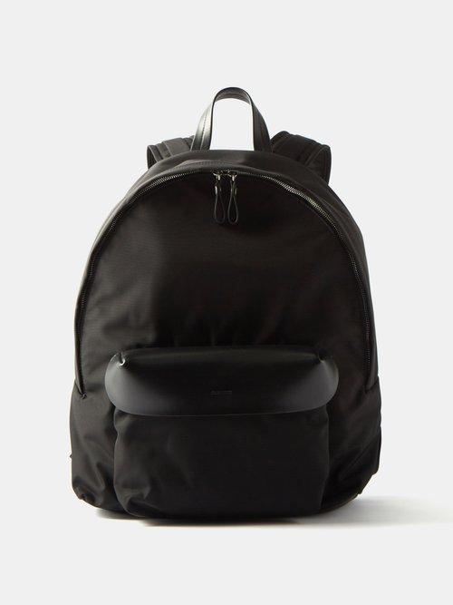Jil Sander - Nylon And Leather Backpack - Mens - Black