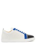 Matchesfashion.com Christian Louboutin - Louis Junior Colour-block Woven-leather Trainers - Mens - Blue White
