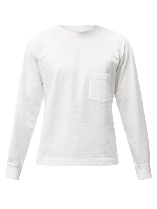 Snow Peak - Patch-pocket Cotton-jersey Long-sleeved T-shirt - Mens - White