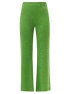 Matchesfashion.com Staud - Artemus Ribbed-jersey Trousers - Womens - Green