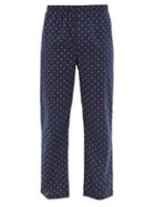 Matchesfashion.com Derek Rose - Geometric Pattern Cotton Poplin Pyjama Trousers - Mens - Navy Multi