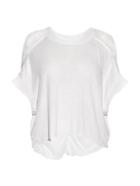 Raquel Allegra Cocoon Shredded Cotton-blend Jersey Top