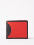 Christian Louboutin - M Coolcard Rubber-inlay Bi-fold Leather Wallet - Mens - Black Red