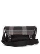 Matchesfashion.com Paul Smith - Check Embroidered Canvas & Leather Cross Body Bag - Mens - Black