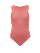 Matchesfashion.com Albus Lumen - High-neck V-back Swimsuit - Womens - Pink