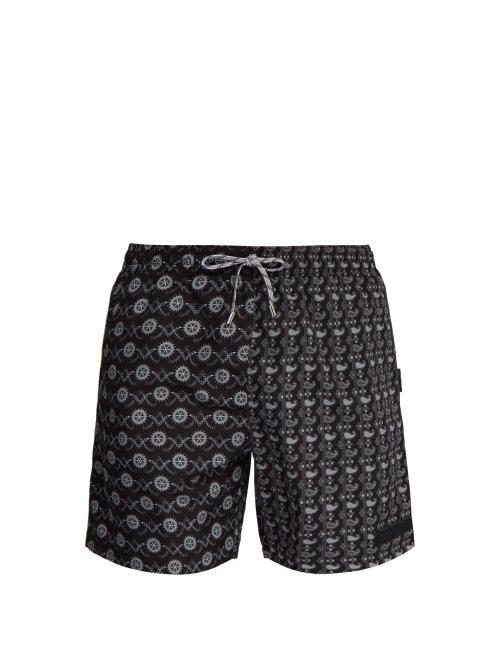 Matchesfashion.com Stella Mccartney - Paisley Print Swim Shorts - Mens - Black