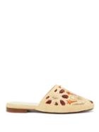 Matchesfashion.com Zyne - Beaded And Embroidered Raffia Babouche Mules - Womens - Nude