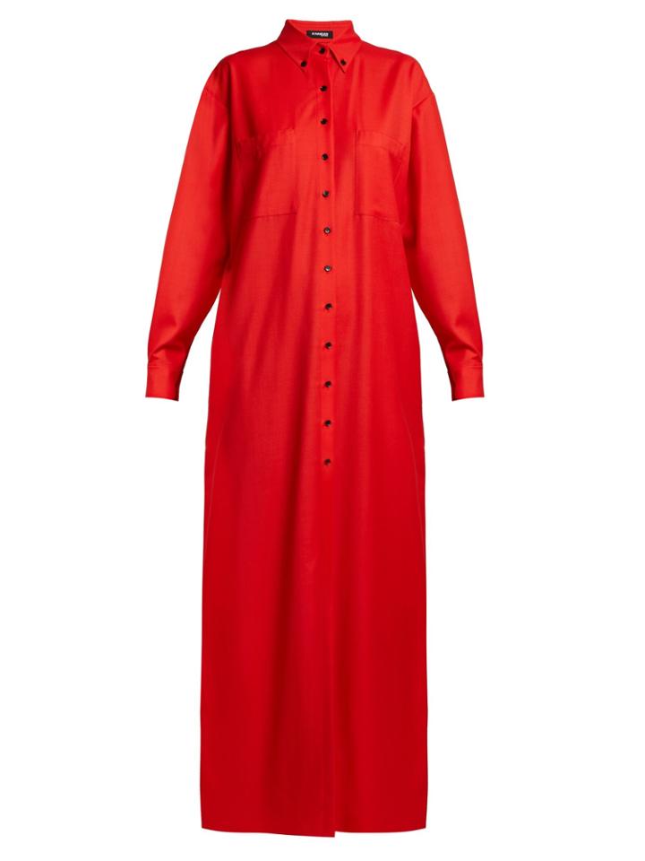 Kwaidan Editions Annik Point-collar Wool Dress