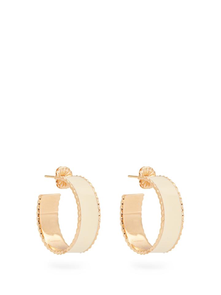 Alison Lou Enamel & Yellow-gold Lasagne Earrings