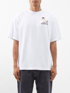 Maison Kitsun - Dressed Fox-embroidery Cotton-jersey T-shirt - Mens - White