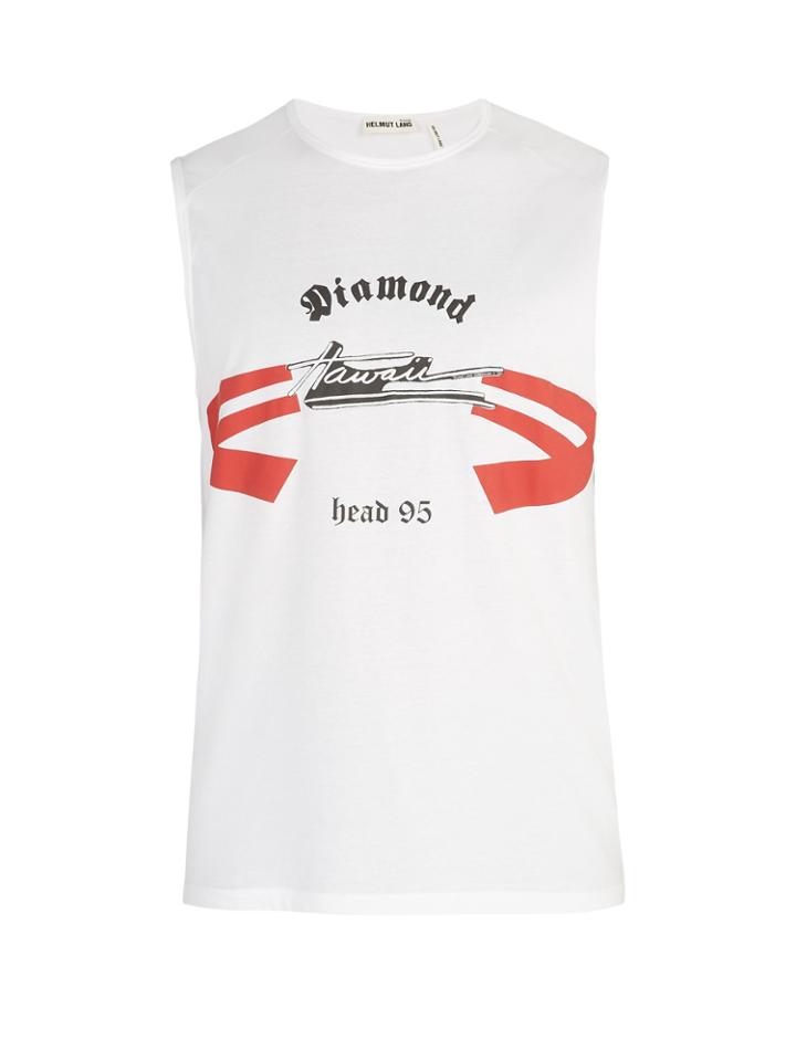 Helmut Lang Printed Cotton-jersey Tank Top