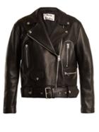 Matchesfashion.com Acne Studios - Merlyn Oversized Leather Biker Jacket - Womens - Black