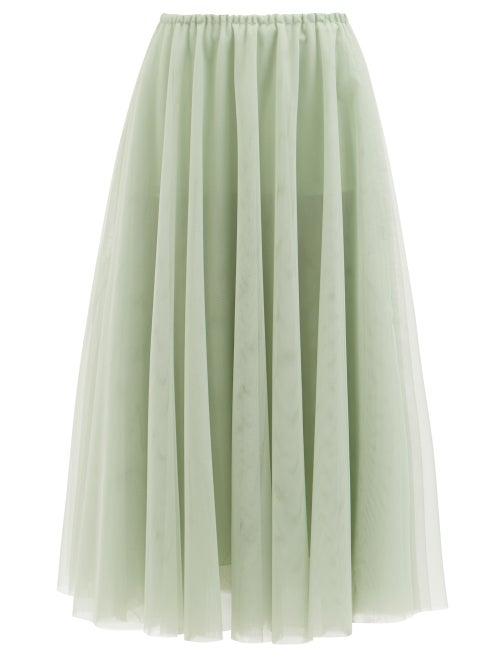 Raey - Tutu Tulle Midi Skirt - Womens - Green Mint