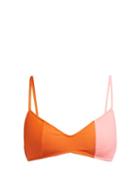 Matchesfashion.com Araks - Elsa Two Tone Bikini Top - Womens - Orange