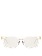 Matchesfashion.com Kuboraum - Square Frame Acetate Sunglasses - Mens - Clear