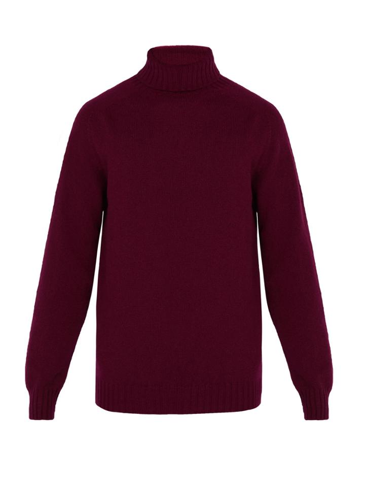 Officine Générale High-neck Seamless Wool Sweater