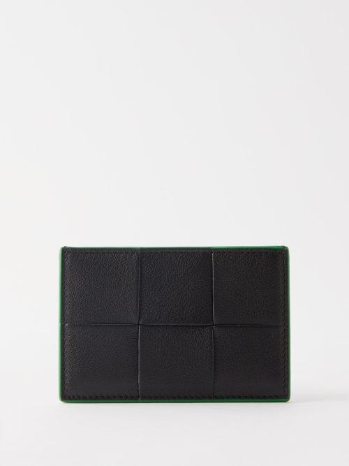 Bottega Veneta - Cassette Intrecciato Leather Cardholder - Mens - Black Green