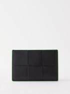 Bottega Veneta - Cassette Intrecciato Leather Cardholder - Mens - Black Green