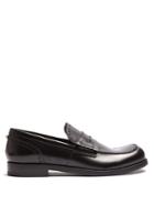Valentino Penny Leather Loafers