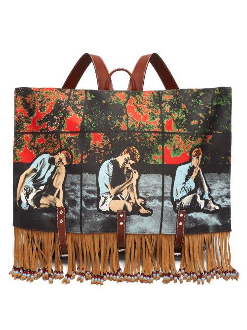 Matchesfashion.com Jw Anderson - X Gilbert & George Print Canvas Backpack - Womens - Multi