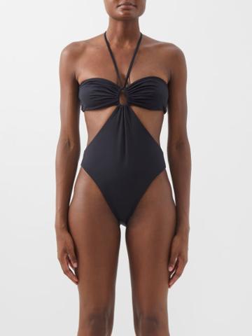 Mara Hoffman - Blanca Cutout Recycled-nylon Blend Swimsuit - Womens - Black