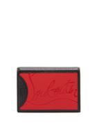 Christian Louboutin - Logo-plaque Grained-leather Cardholder - Mens - Red