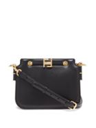 Fendi - Touch Ff-logo Leather Cross-body Bag - Womens - Black