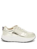 Matchesfashion.com Eytys - Jet Metallic Leather Trainers - Womens - Gold