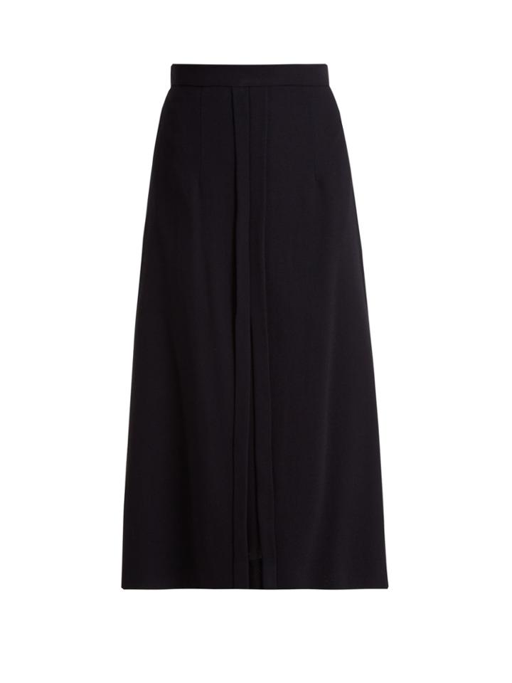 Goat Garnet Wool-crepe Skirt