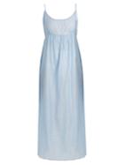 Thierry Colson Slip Cotton And Silk-blend Midi Dress