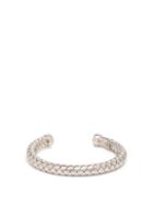 Matchesfashion.com Bottega Veneta - Intrecciato Engraved Silver Bracelet - Womens - Silver
