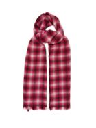 Isabel Marant - Dash Check Wool-blend Scarf - Womens - Pink Multi