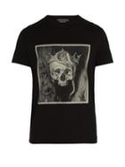 Matchesfashion.com Alexander Mcqueen - Skull Print Cotton T Shirt - Mens - Black Multi