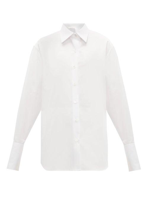 Matchesfashion.com The Row - Pia Sea Island Cotton Shirt - Womens - White