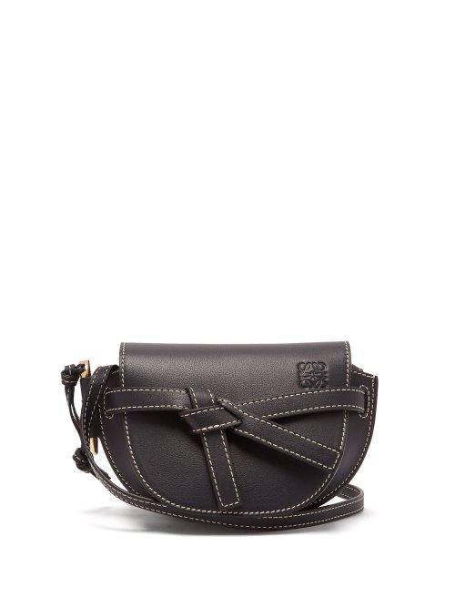 Matchesfashion.com Loewe - Gate Knot Leather Mini Bag - Womens - Navy