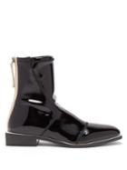 Matchesfashion.com Fendi - Fframe Patent Ankle Boots - Womens - Black