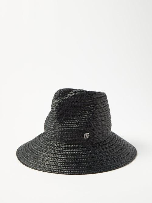 Toteme - Woven Panama Hat - Womens - Black