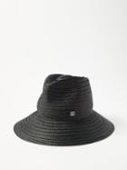 Toteme - Woven Panama Hat - Womens - Black